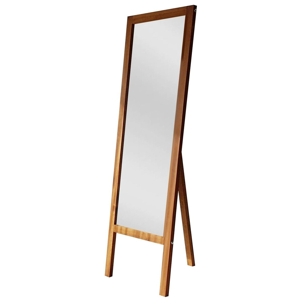 Miroir sur pied en bois avec crochets HILO bois marron, PIER IMPORT