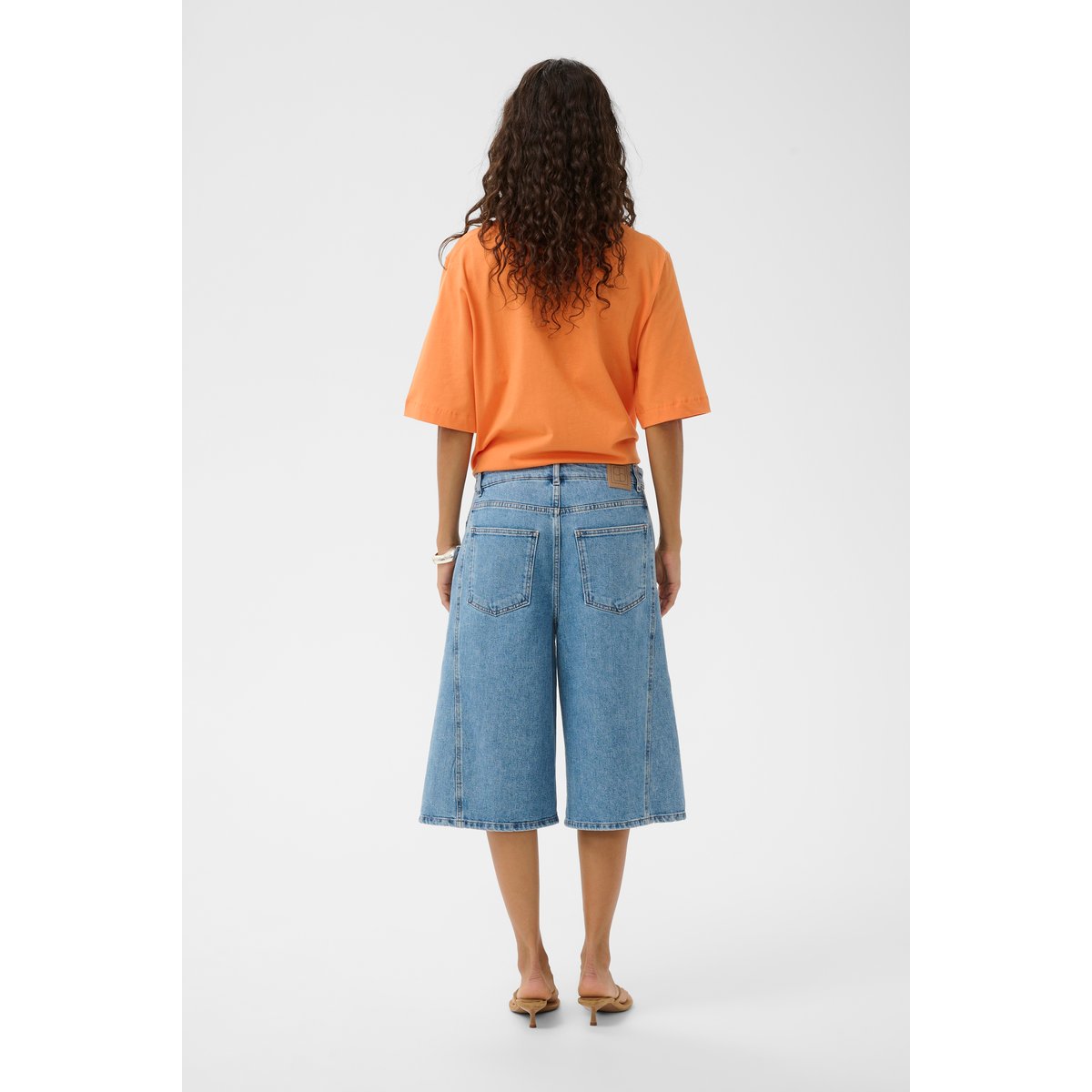 Shorts en jean bleu light blue denim, SOAKED IN LUXURY