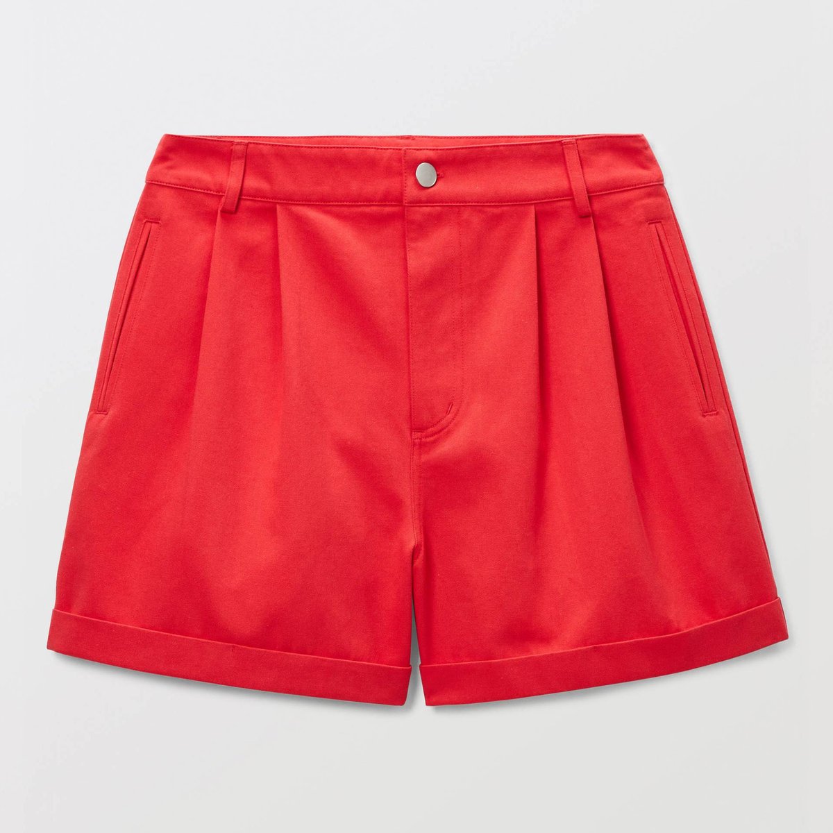 Short en coton rouge, MONOPRIX