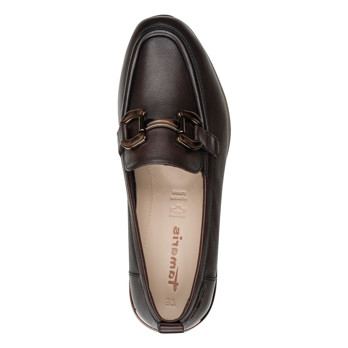 Mocasines deportivos de piel marrón oscuro, TAMARIS
