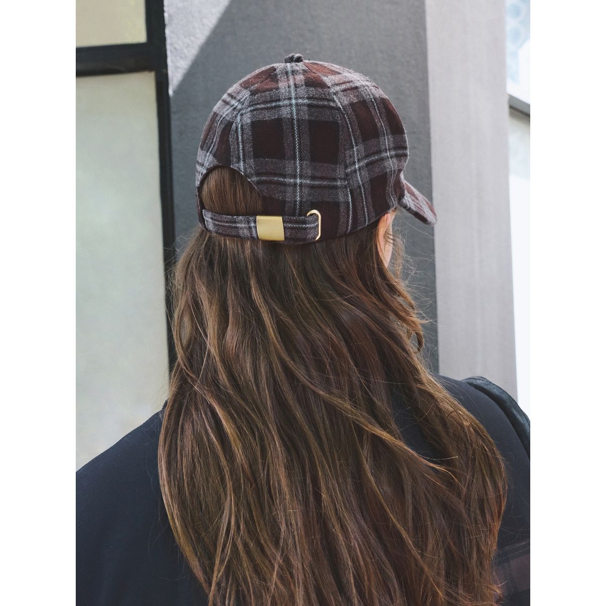 Casquette en feutre carreaux bleus, NEXT
