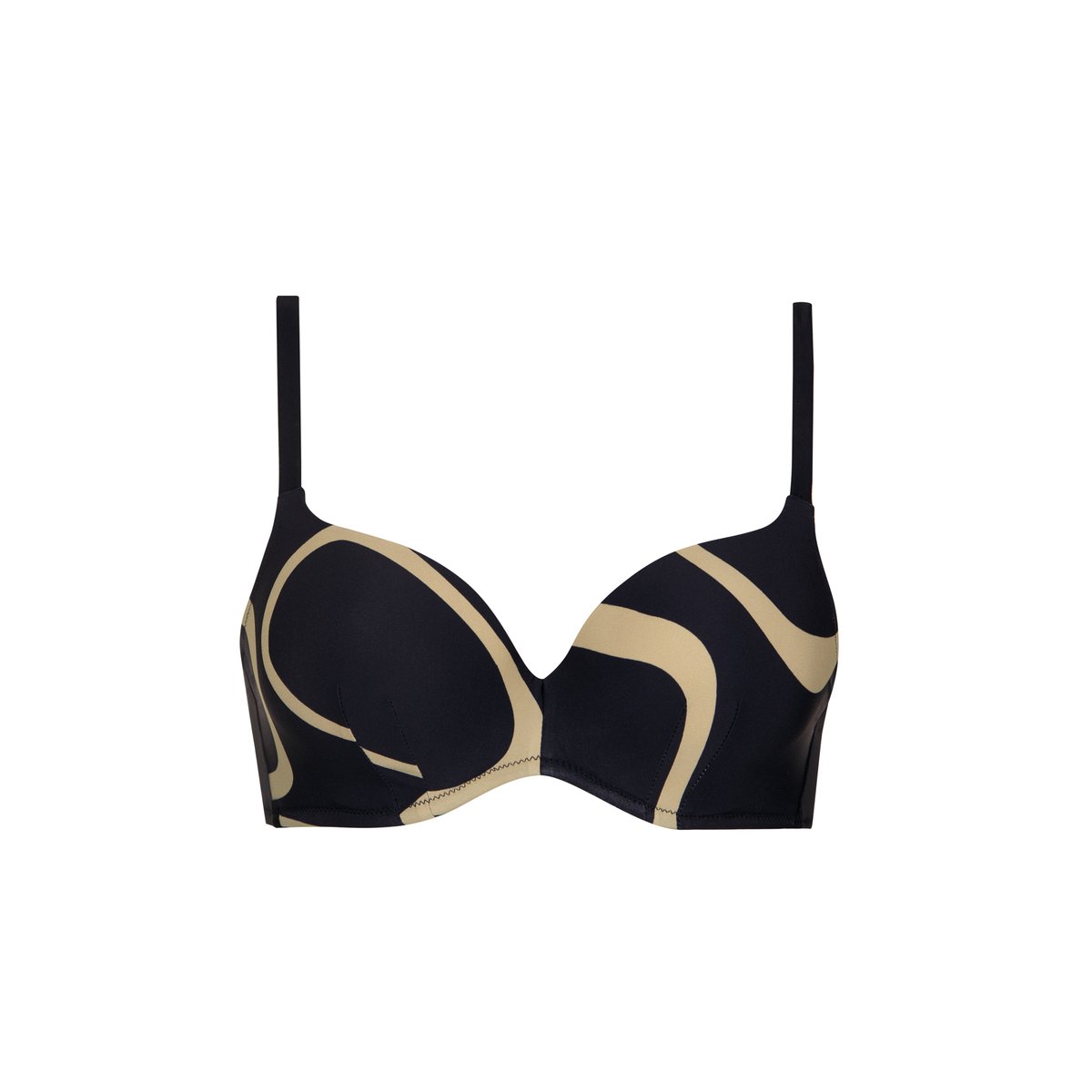 Haut maillot de bain préformé VALENCIA noir, LISCA