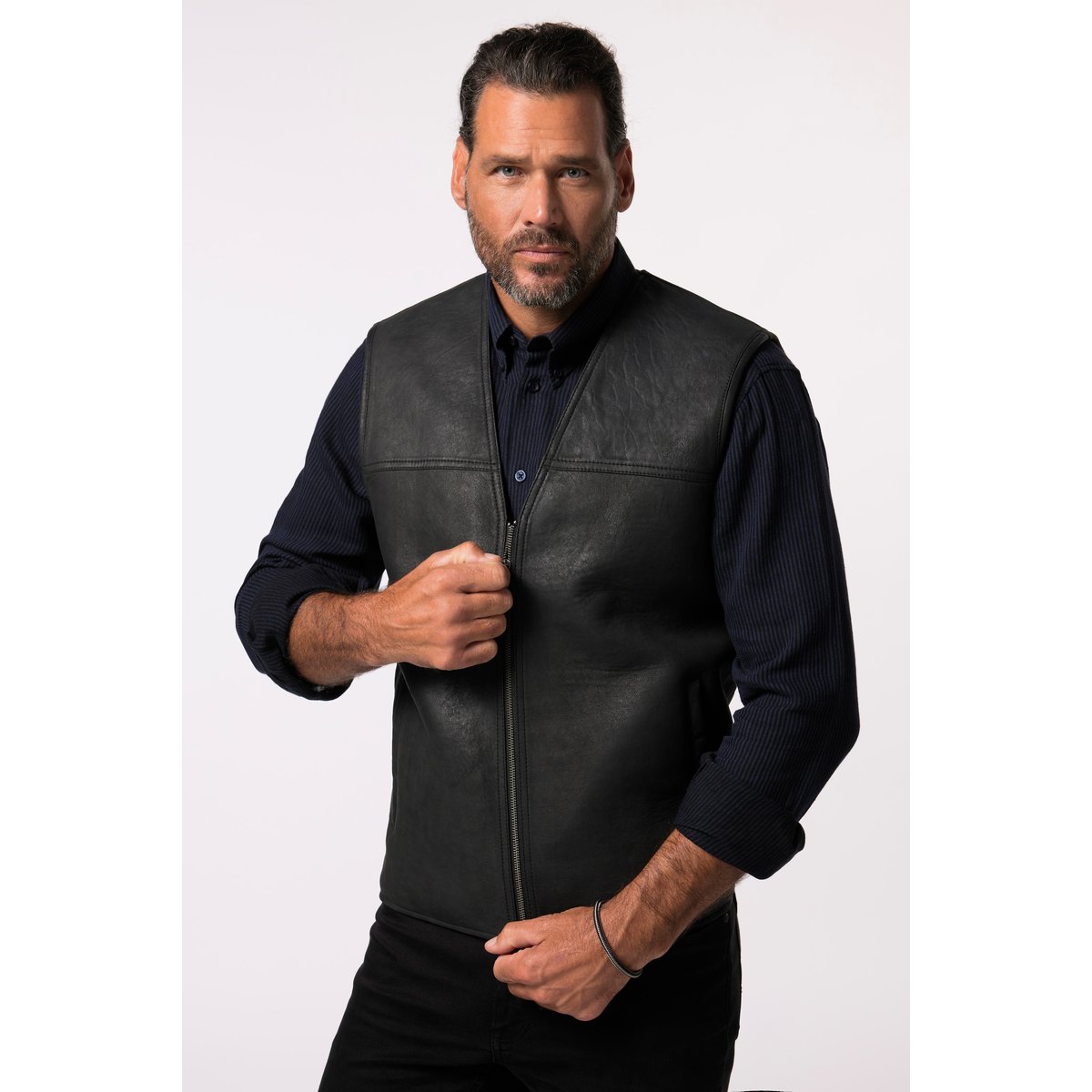 Veste en cuir noir, JP1880