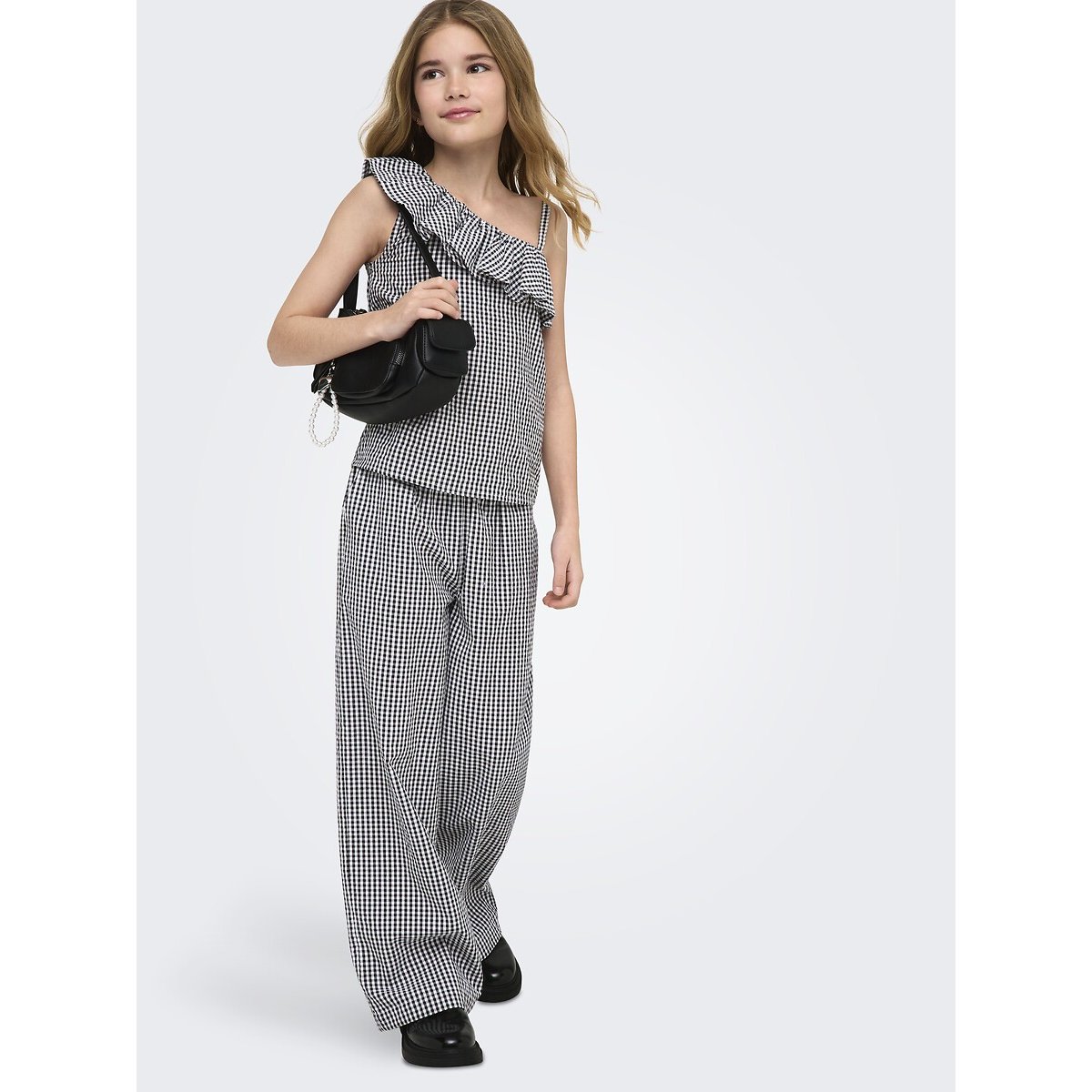 Top imprimé vichy vichy noir/blanc, KIDS ONLY