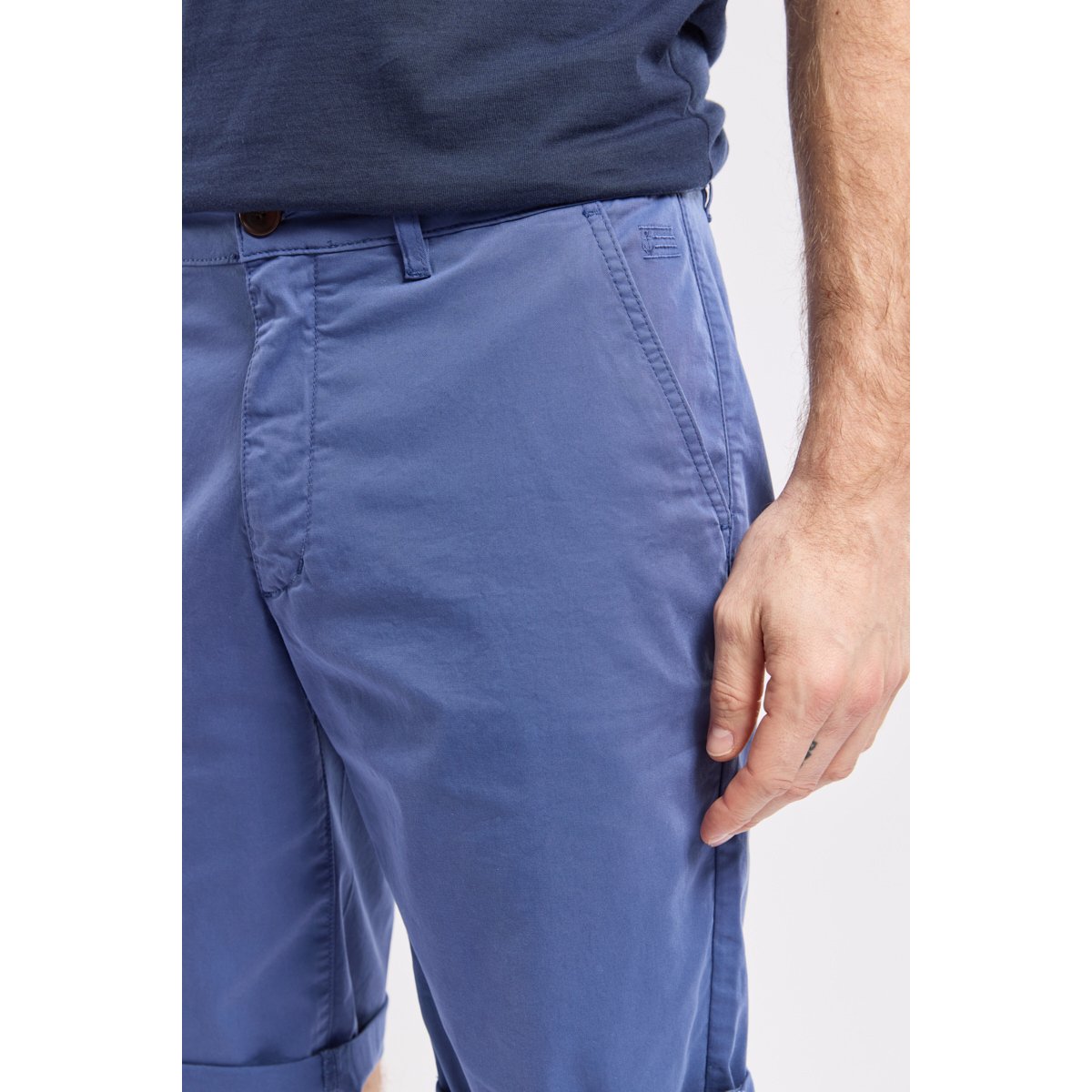 Bermuda coupe droite en coton obscur, ARMOR-LUX