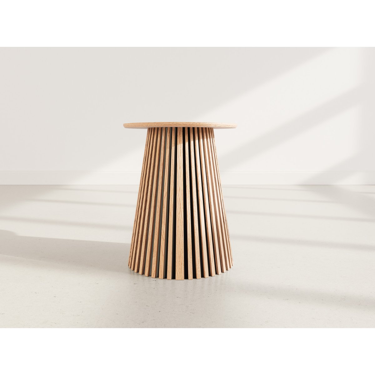 Bout de canapé rond plaqué chêne, FREYA bois, BEST MOBILIER
