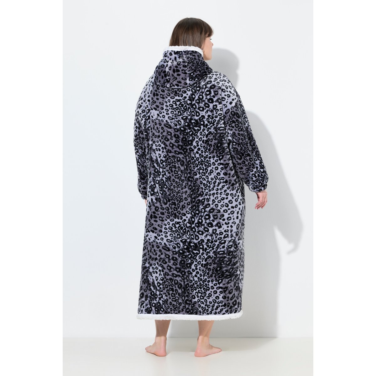 Poncho d'intérieur à capuche et gris foncé, ULLA POPKEN