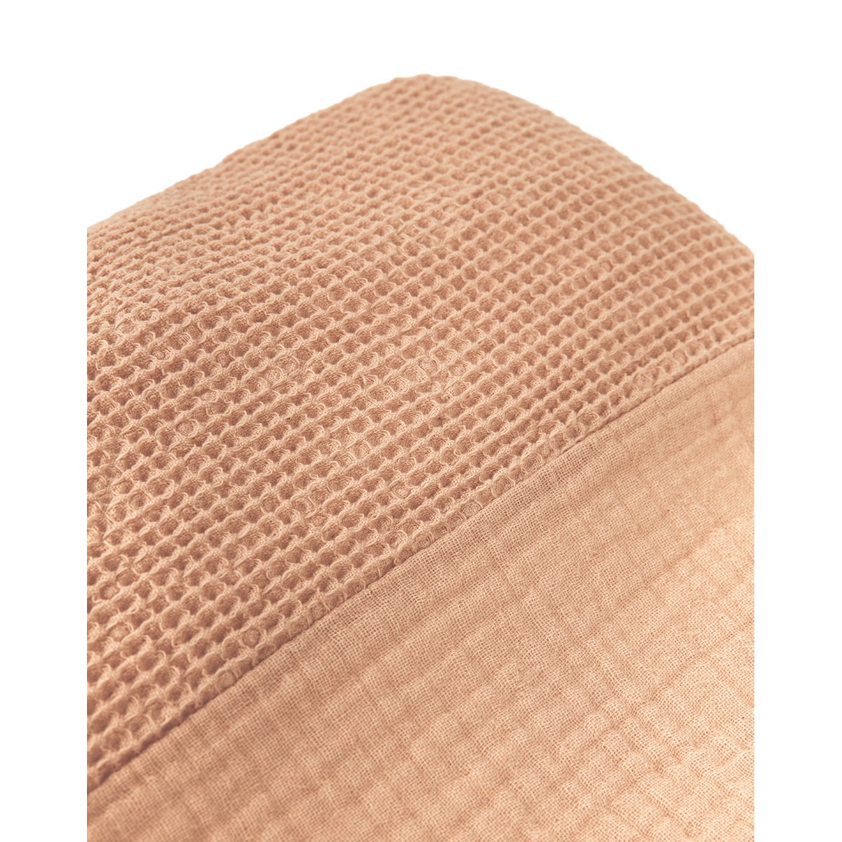 Matelas à langer imperméable et housse en coton lavé WABI-SABI rose poudré, NOBODINOZ