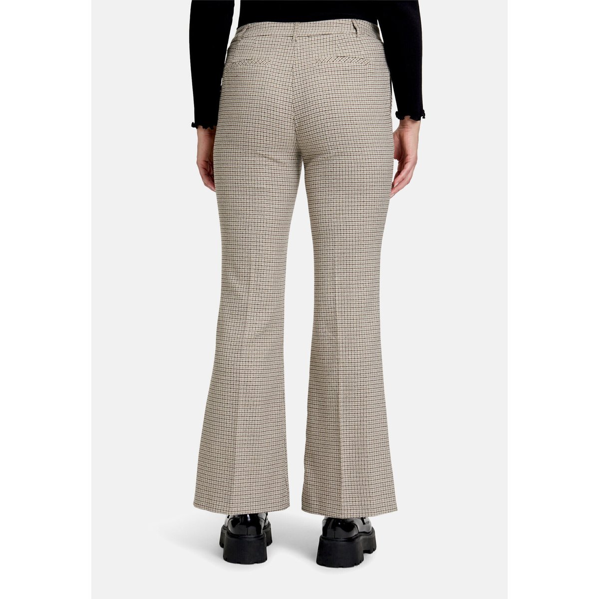 Pantalon en toile à plis repassés beige/rosé, CARTOON