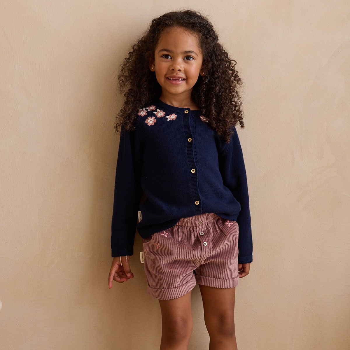 Short enfant en velours côtelé Sora prune, PETIT BEGUIN