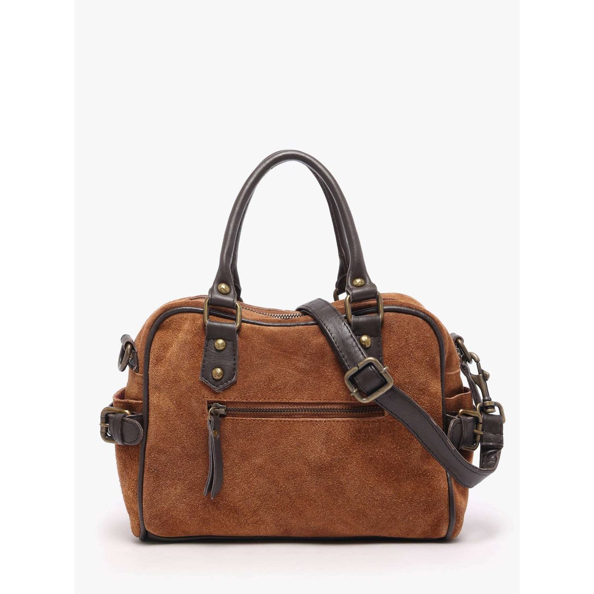 Sac porté main Vienne cuir tan, BASILIC PEPPER