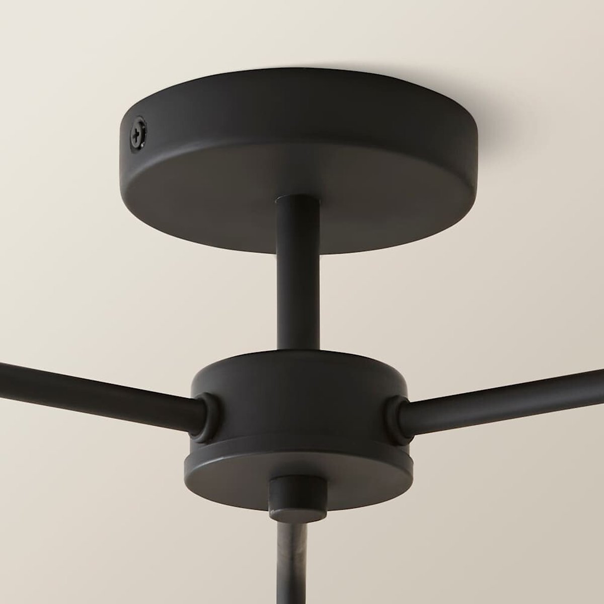 Maddy 3-Light Semi-Flush Ceiling Light with Filament Bulbs black, ÉDITÉ