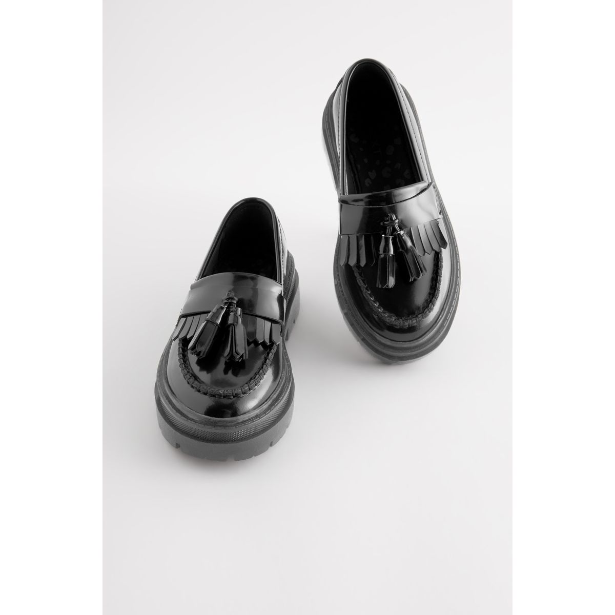 Mocassins d'école à semelle épaisse noir, NEXT