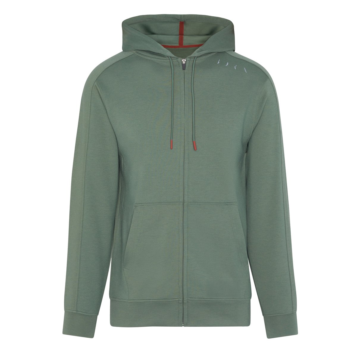 Sweat de sport homme Biafra À capuche avec fermeture éclair vert asperge, BORN