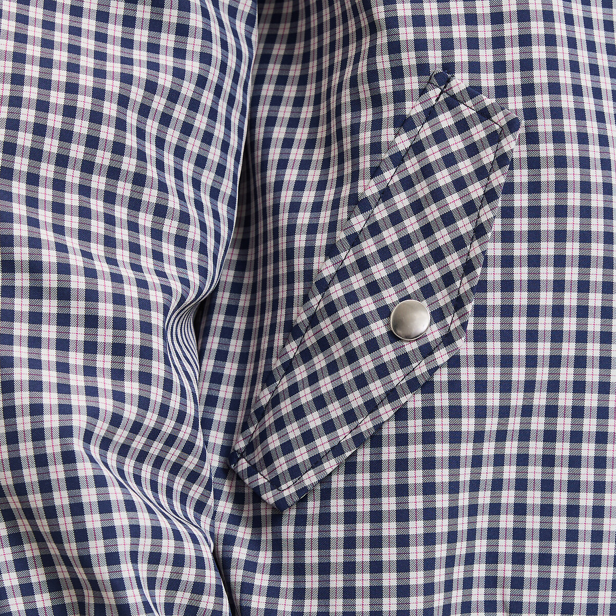Blouson court zippé à carreaux carreaux bleu/rose, LA REDOUTE COLLECTIONS