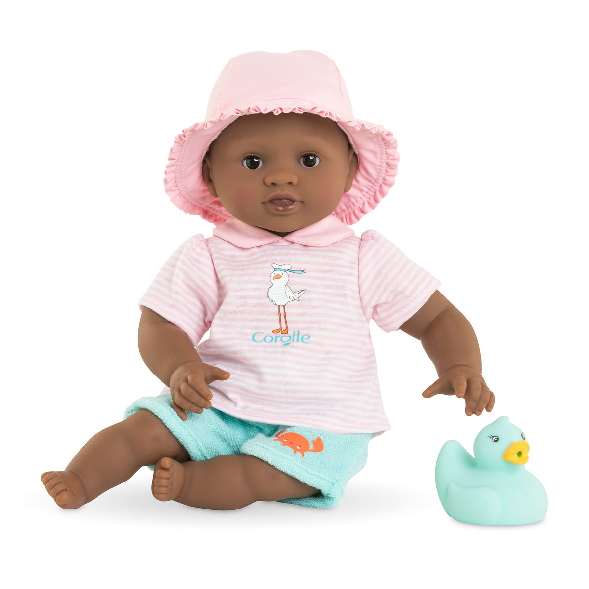 Poupon Bébé Bain Alyzée - Canard rose, COROLLE