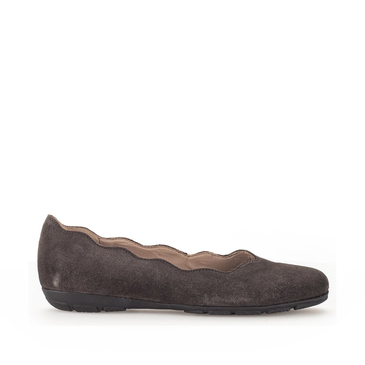 Ballerines en suède à talon compensé gris, GABOR