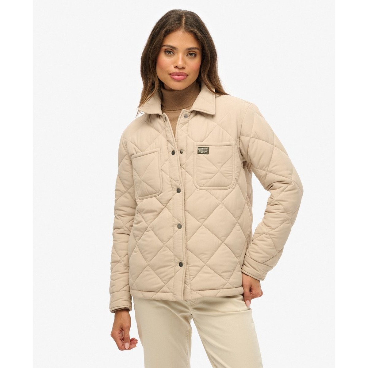 Veste Matelassée Chore Liner beige humus, SUPERDRY