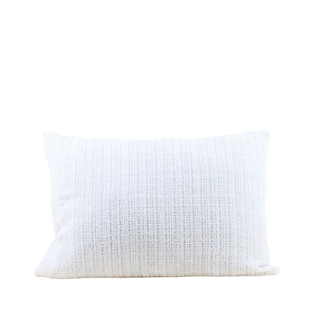 Coussin en velours texturé 40x60cm blanc, ORNAMI