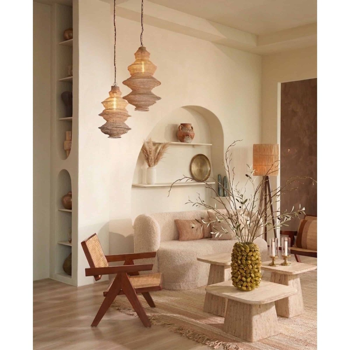 Vase Céramique ANABELA olive, LIGHT & LIVING 