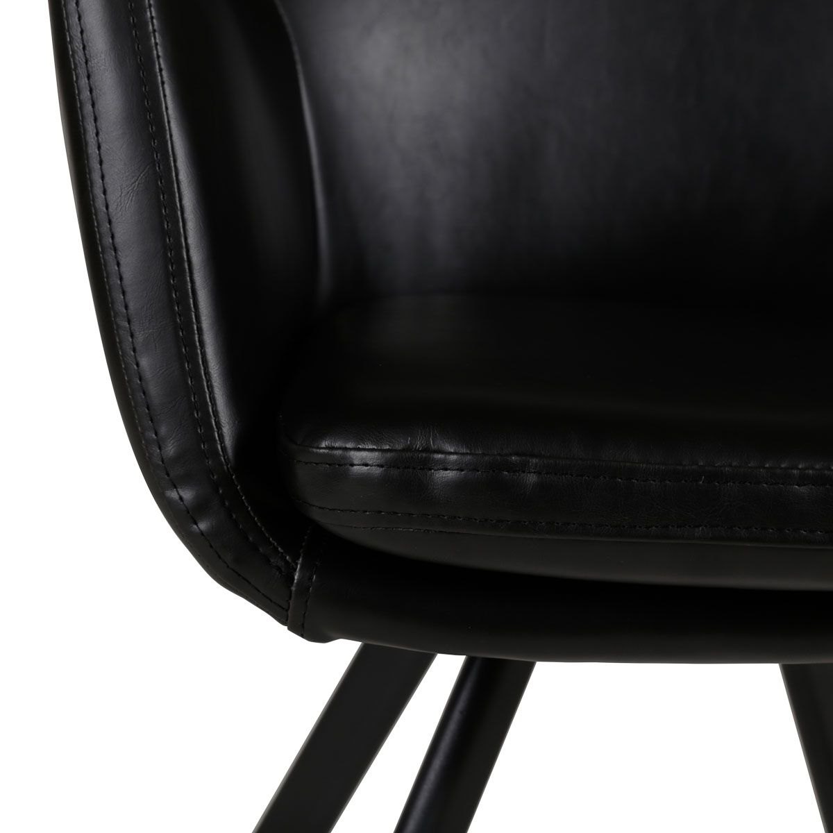 Fauteuil PU noir, ZAGO