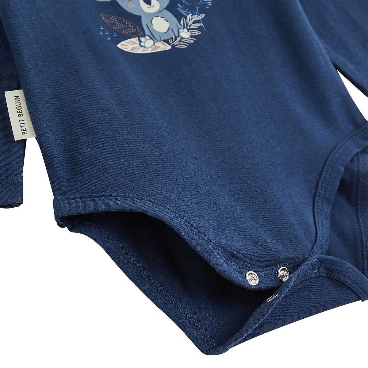 Lot de 2 bodies bébé manches longues Mathéo bleu, PETIT BEGUIN