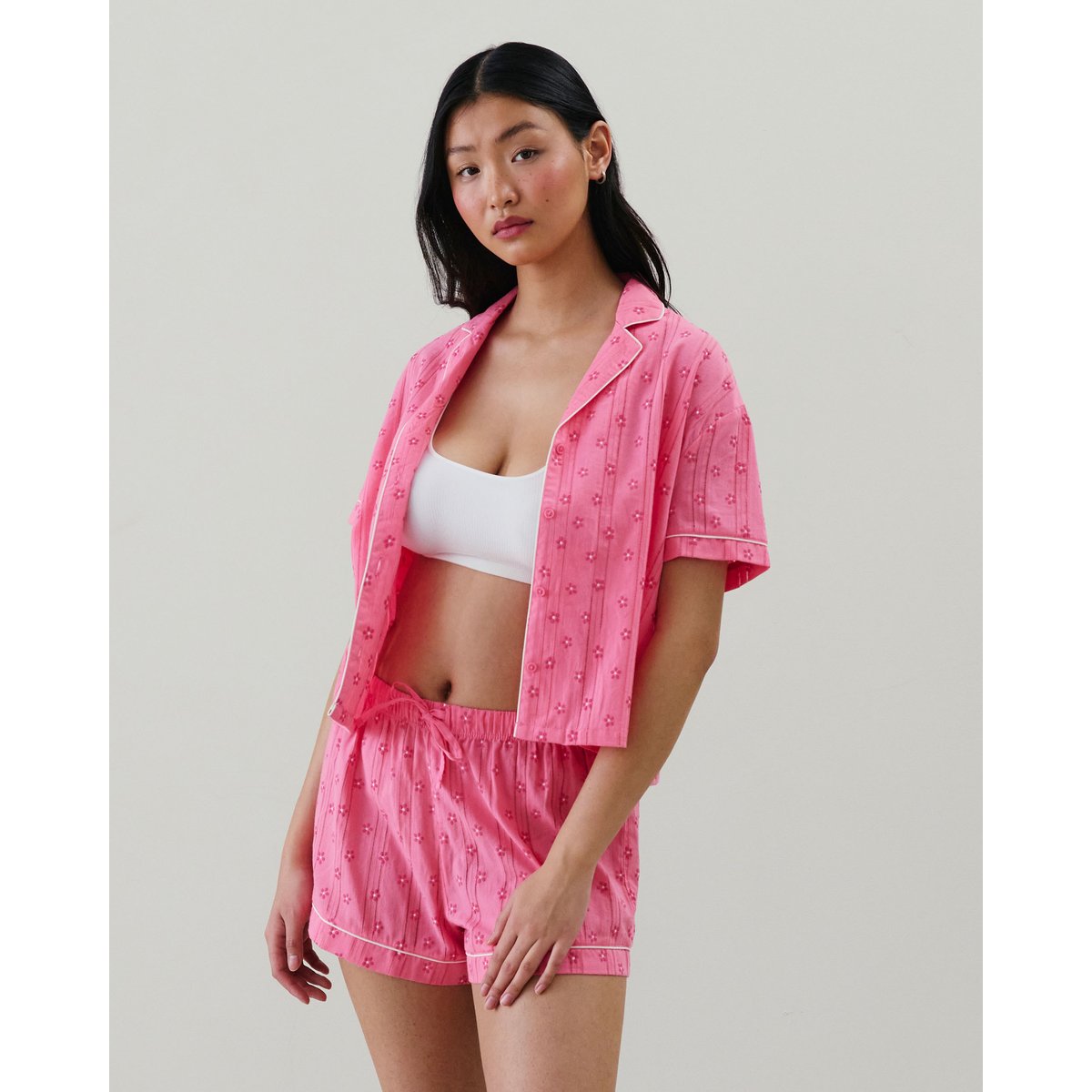 Chemise en coton PARTYFLORIZ rose, UNDIZ