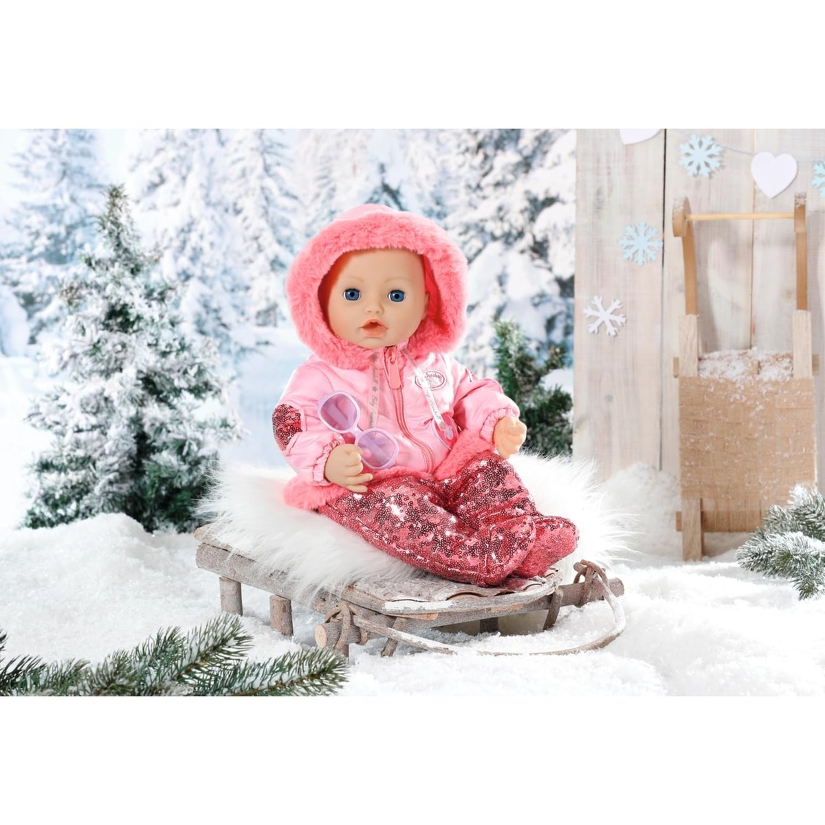 Baby Annabell Deluxe Combinaison de neige 43 cm rose, ZAPF CREATION
