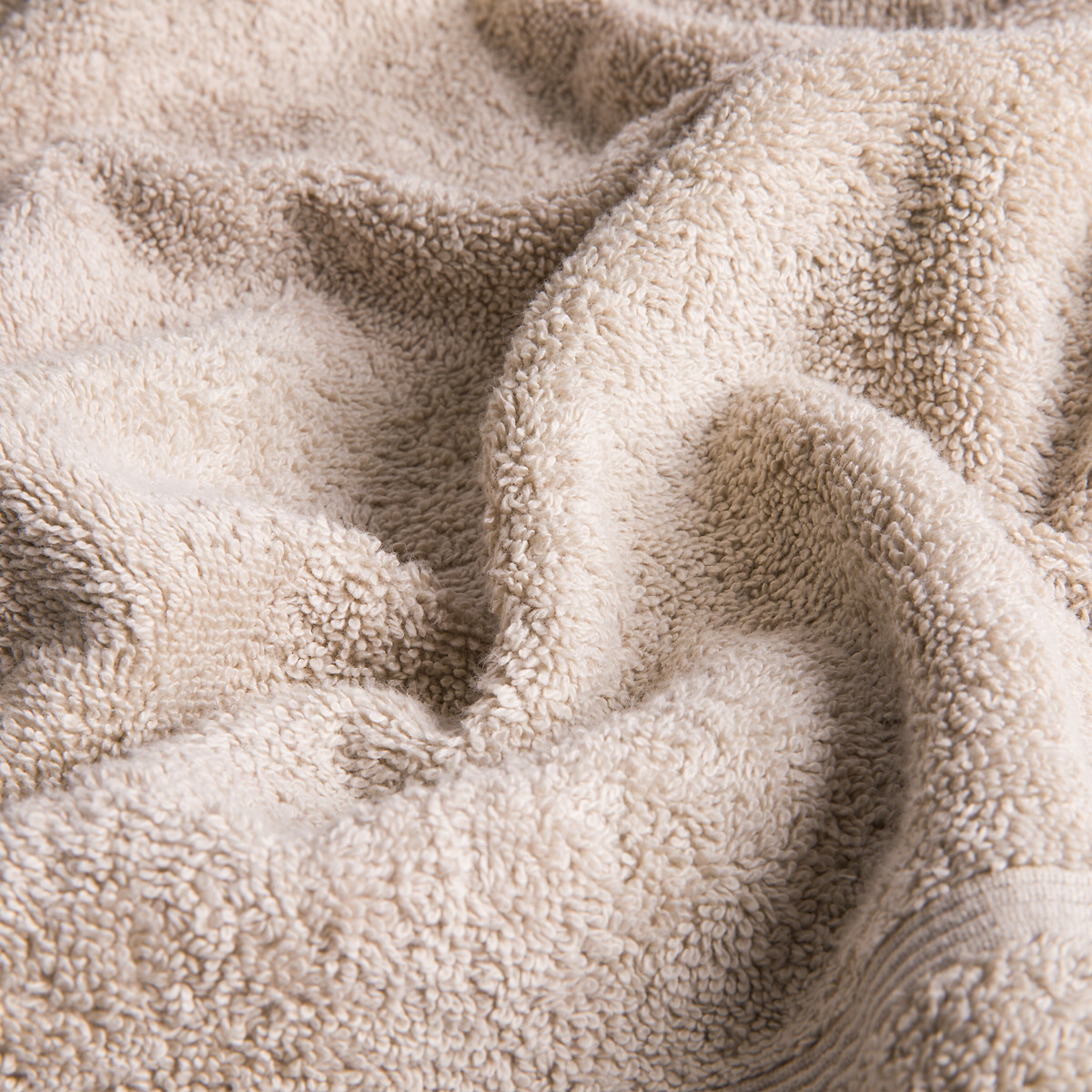 Lot 4 serviettes d'invité éponge 600 g/m², Zavara beige naturel, LA REDOUTE INTERIEURS