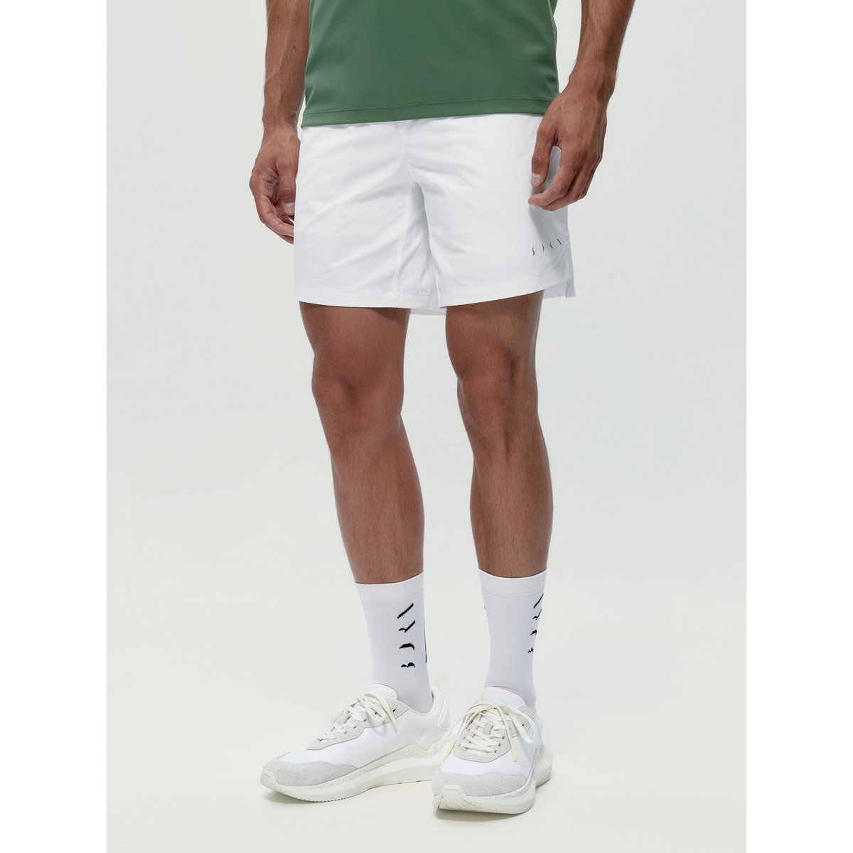 Short sport Homme Training Running NATRON 2.0 blanc/blanc, BORN