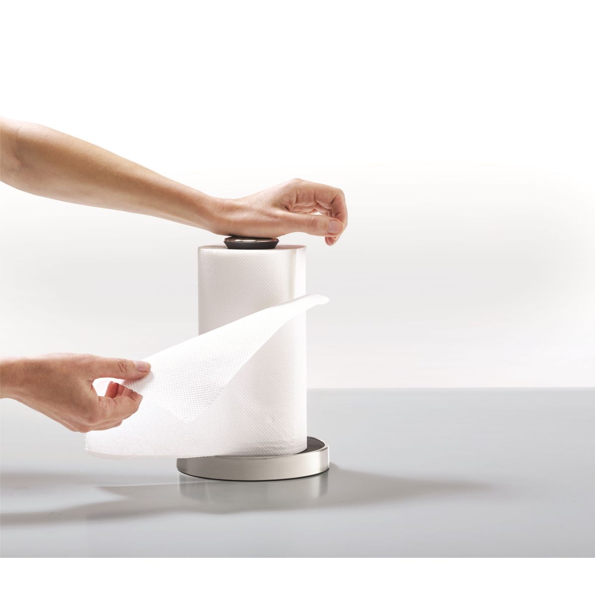 Distributeur essuie-tout PUSH&TEAR ROULEAU D'ESSUIE TOUT GRIS gris, JOSEPH JOSEPH