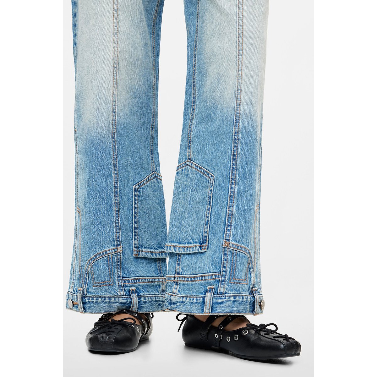 Jean à jambe large bleu clair, DESIGUAL