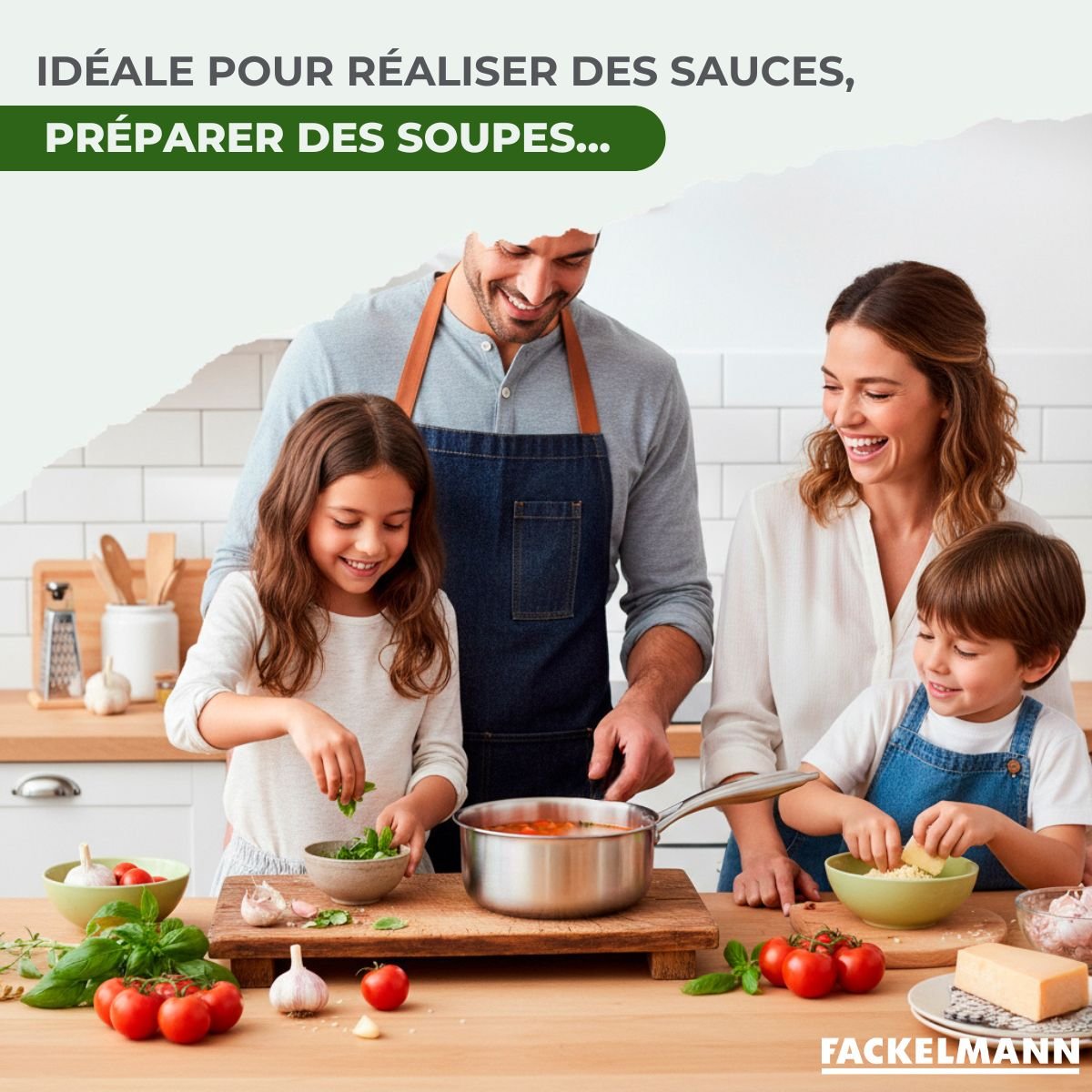 Batterie de cuisine 1 casserole 14cm VITA3 inox, FACKELMANN
