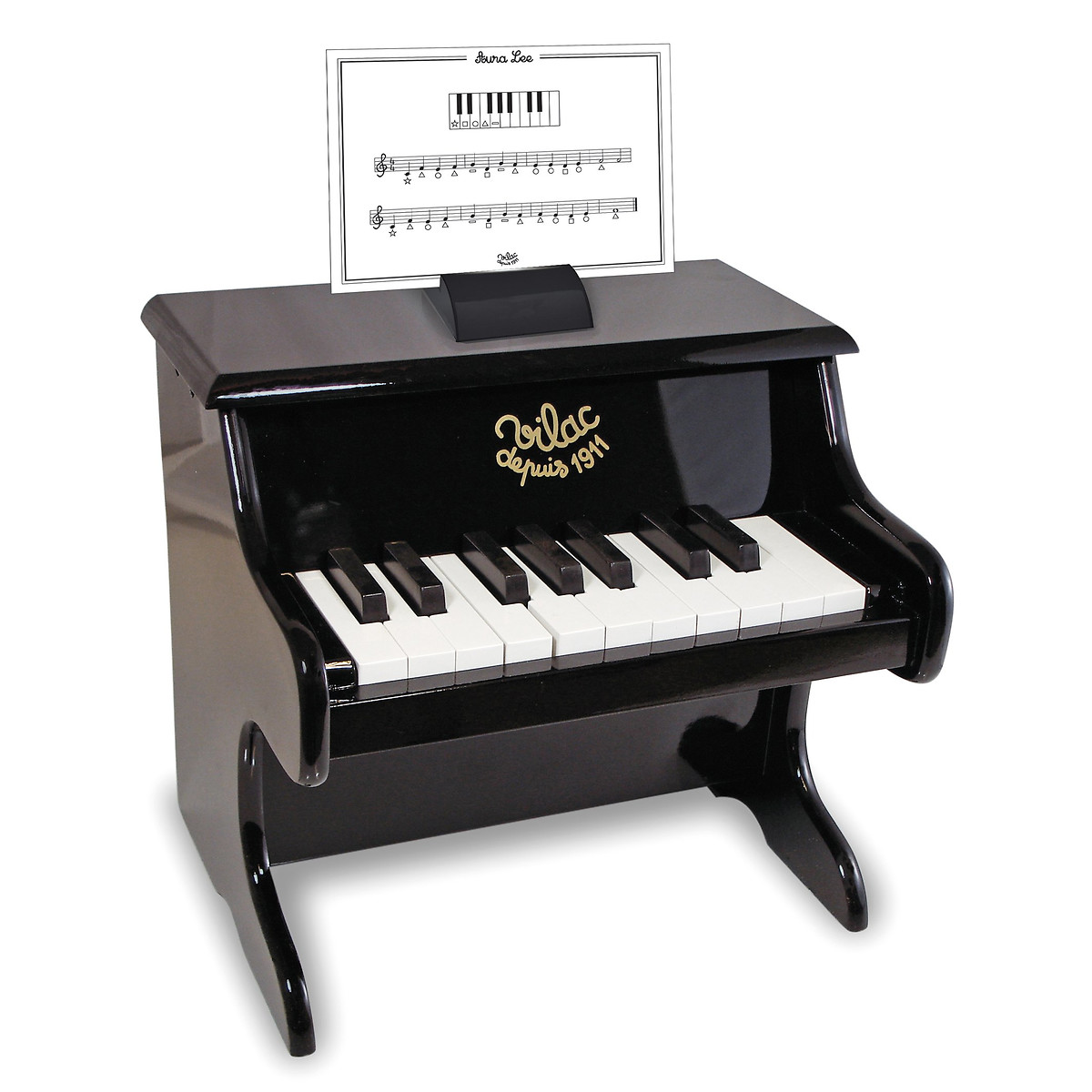 Piano noir 18 touches avec partitions 8296 noir, VILAC