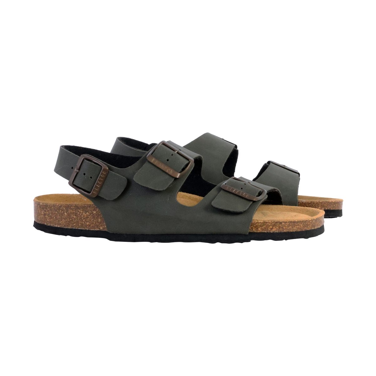 Mules Cuir Baku kaki, PLAKTON