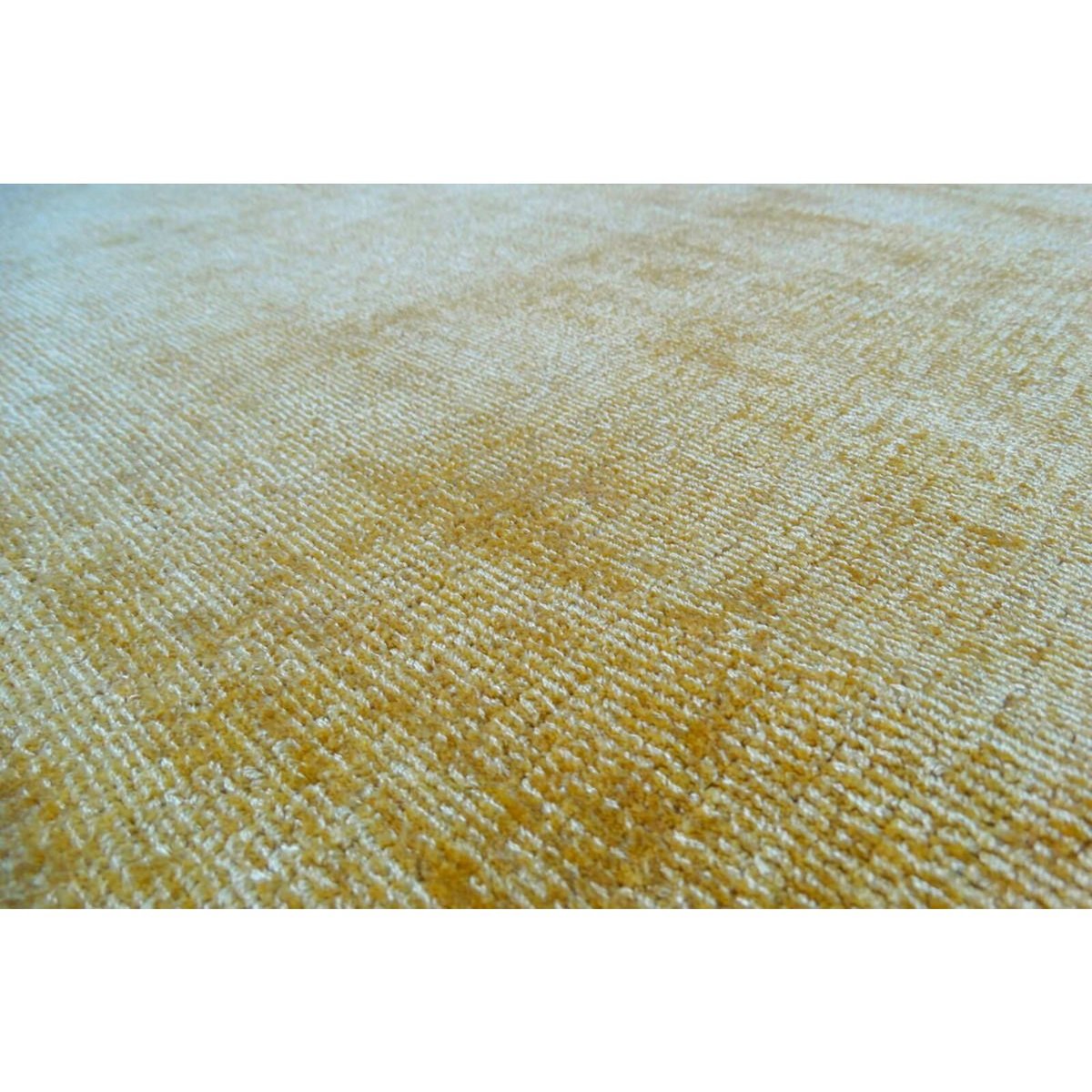 Tapis rectangulaire viscose fait main LUXE jaune, ARTE ESPINA