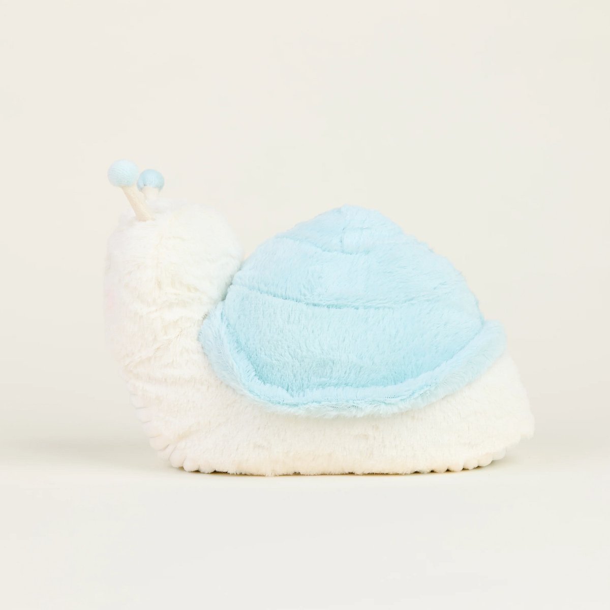 Peluche Bouillotte Escargot blanc et bleu, WARMIES