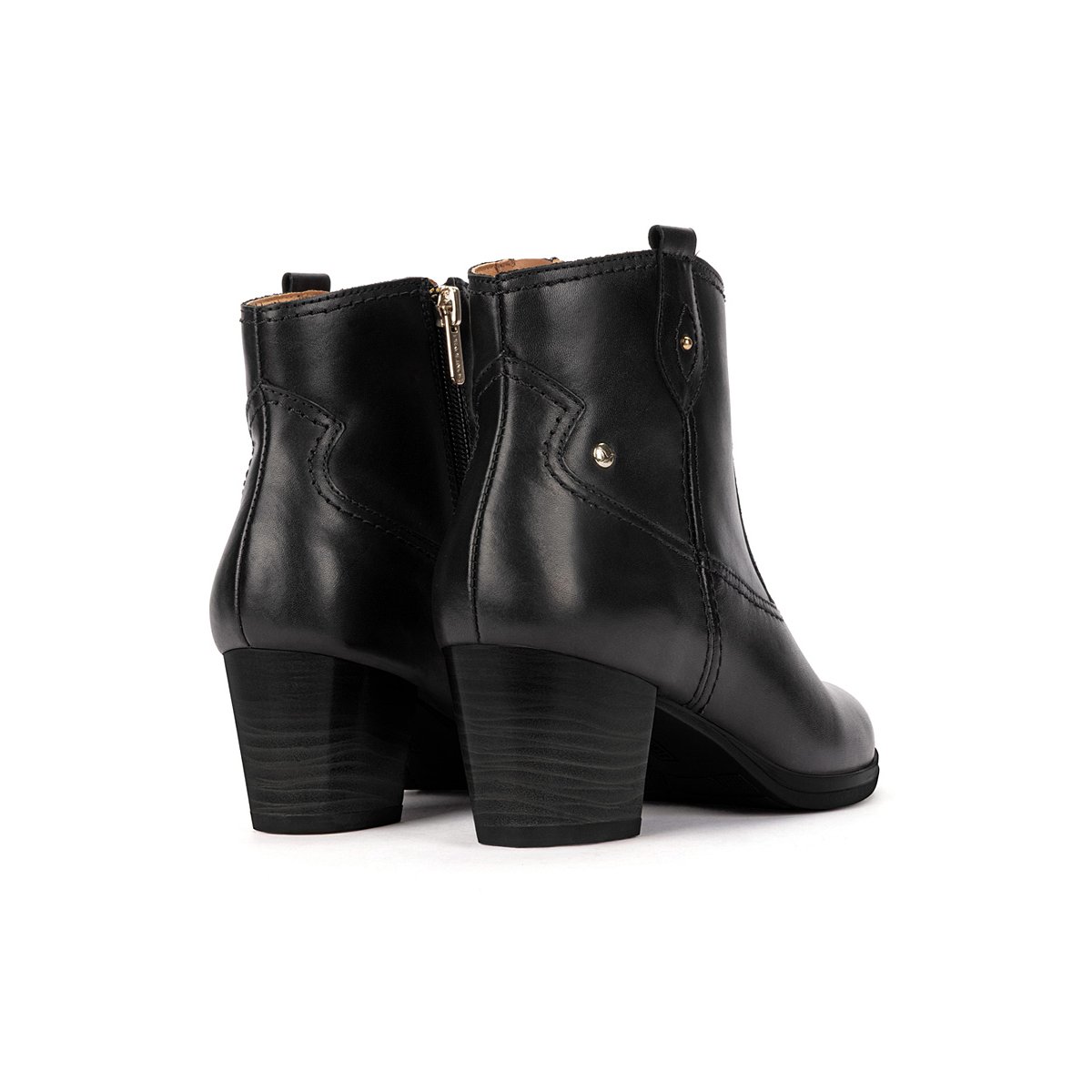 Bottines à talon cuir Zamora black, PIKOLINOS