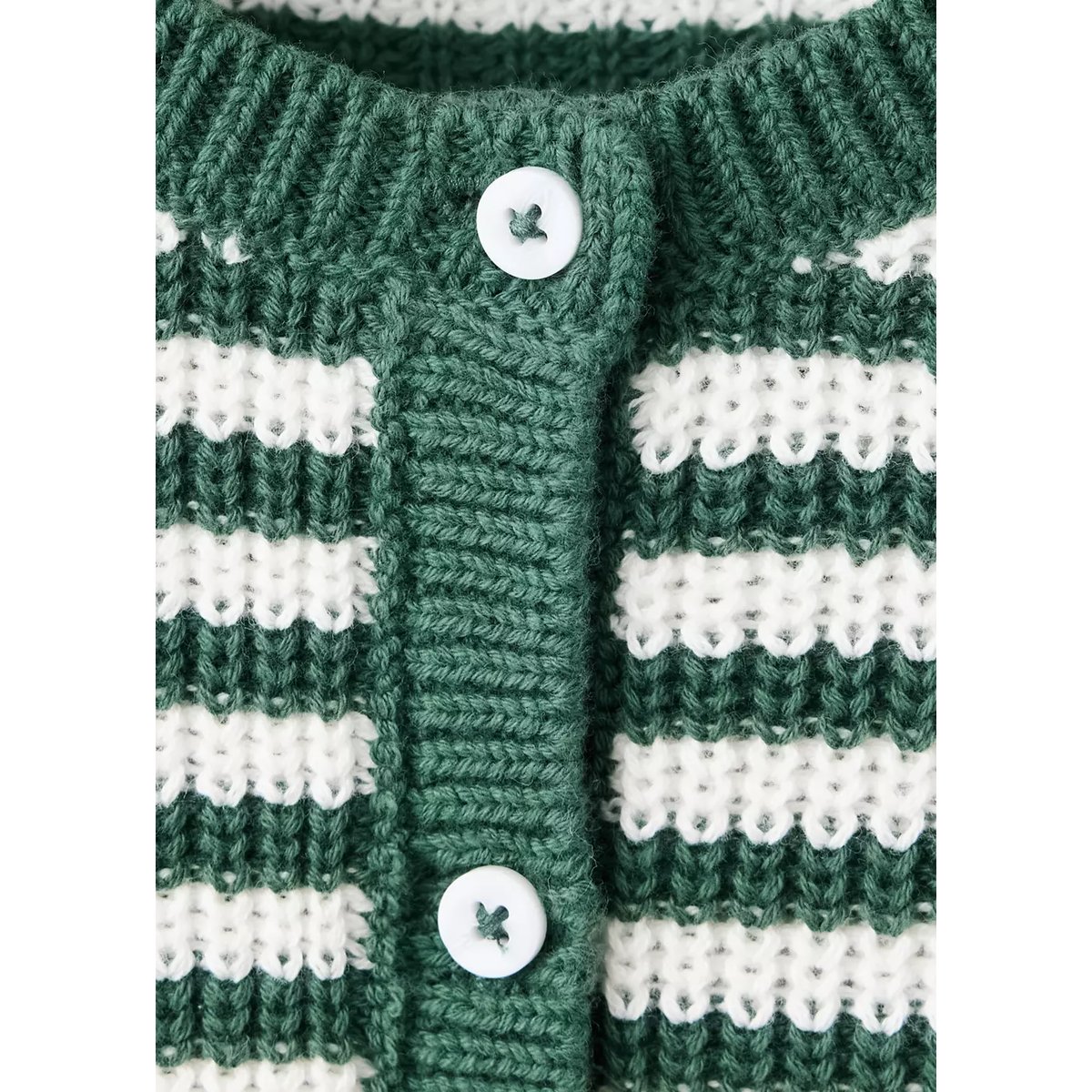 Cardigan maille rayures vert, MANGO BABY