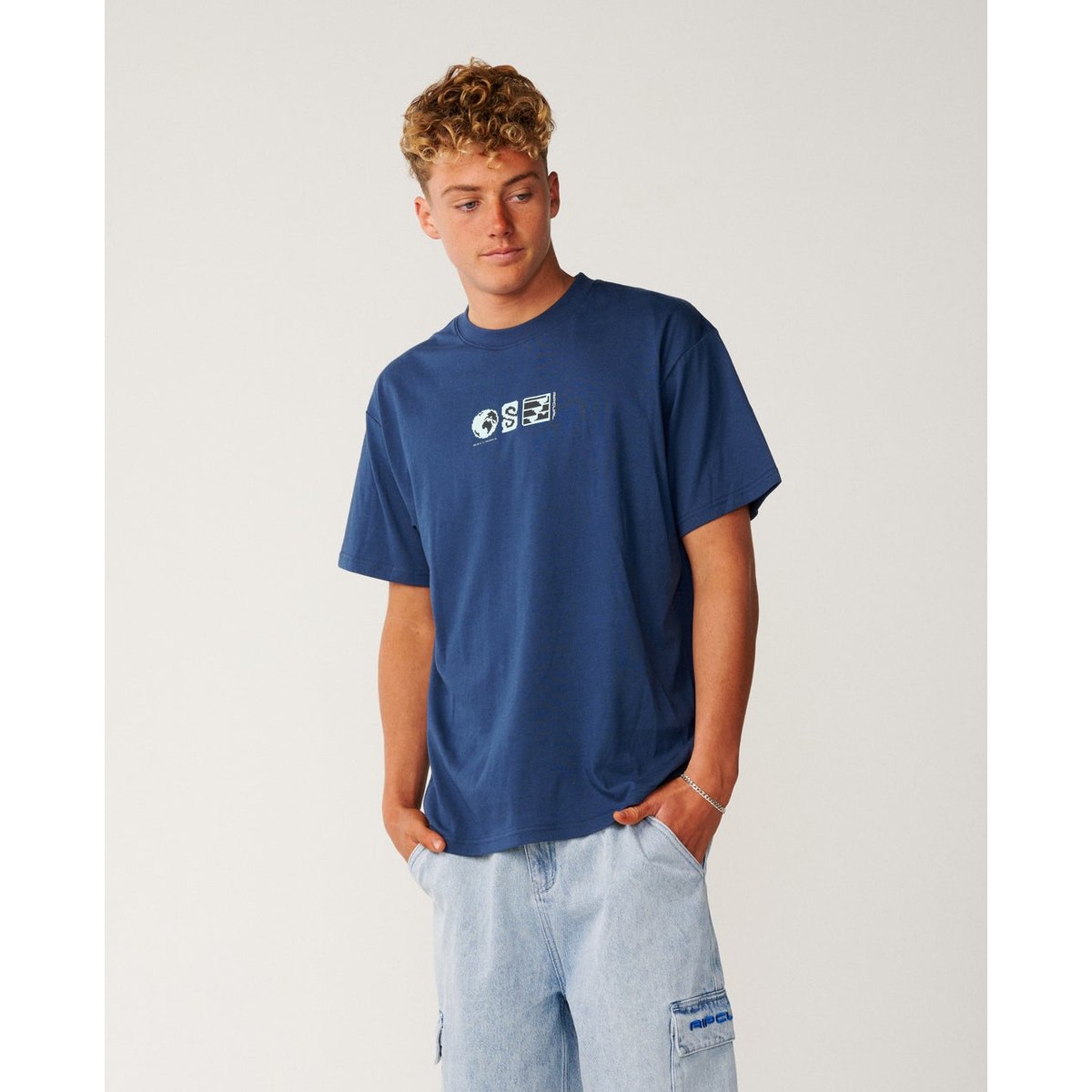 T-shirt Loose SEARCH SERIES VC Digicon light navy, RIP CURL