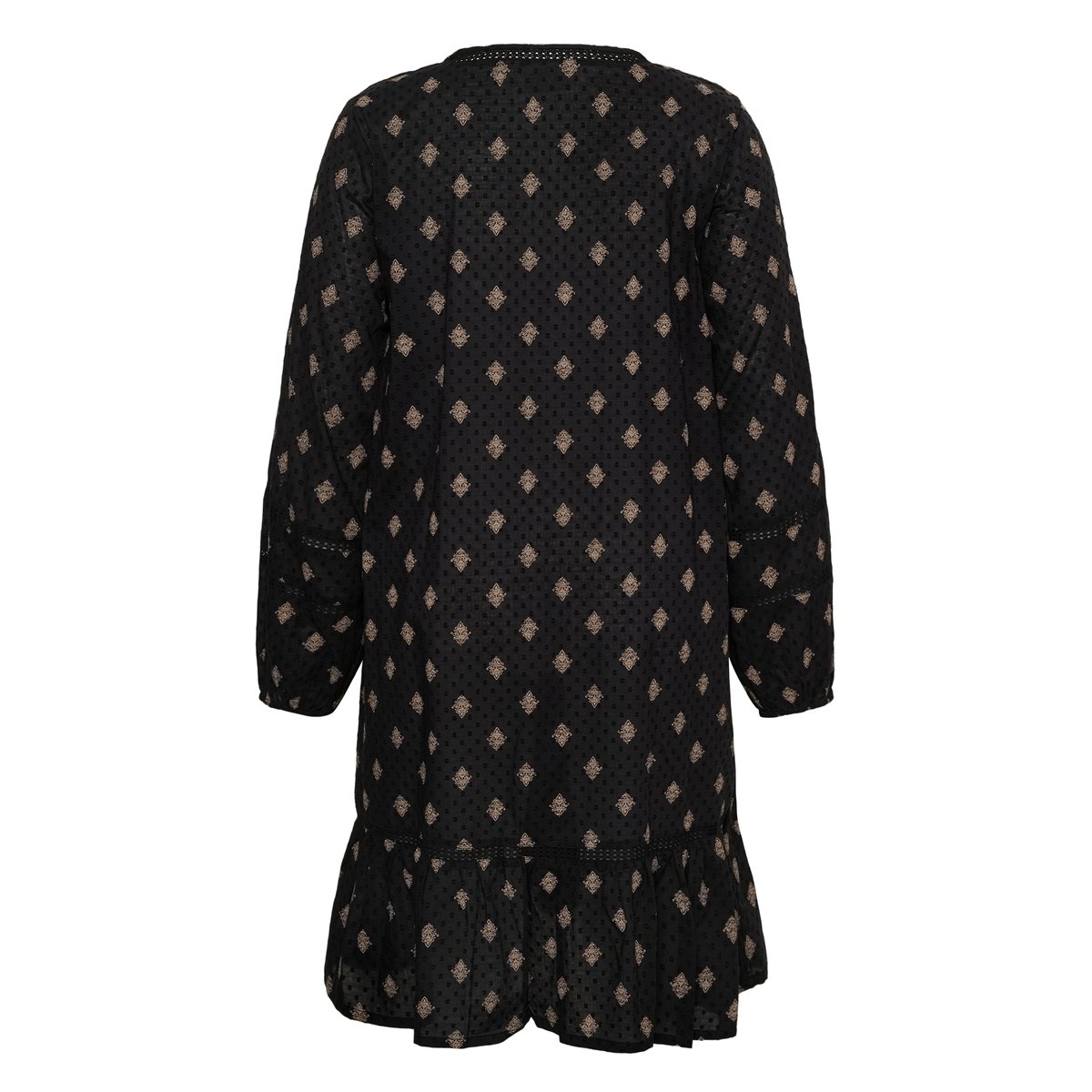 Robe noir black gray vintage baroque, KAFFE CURVE