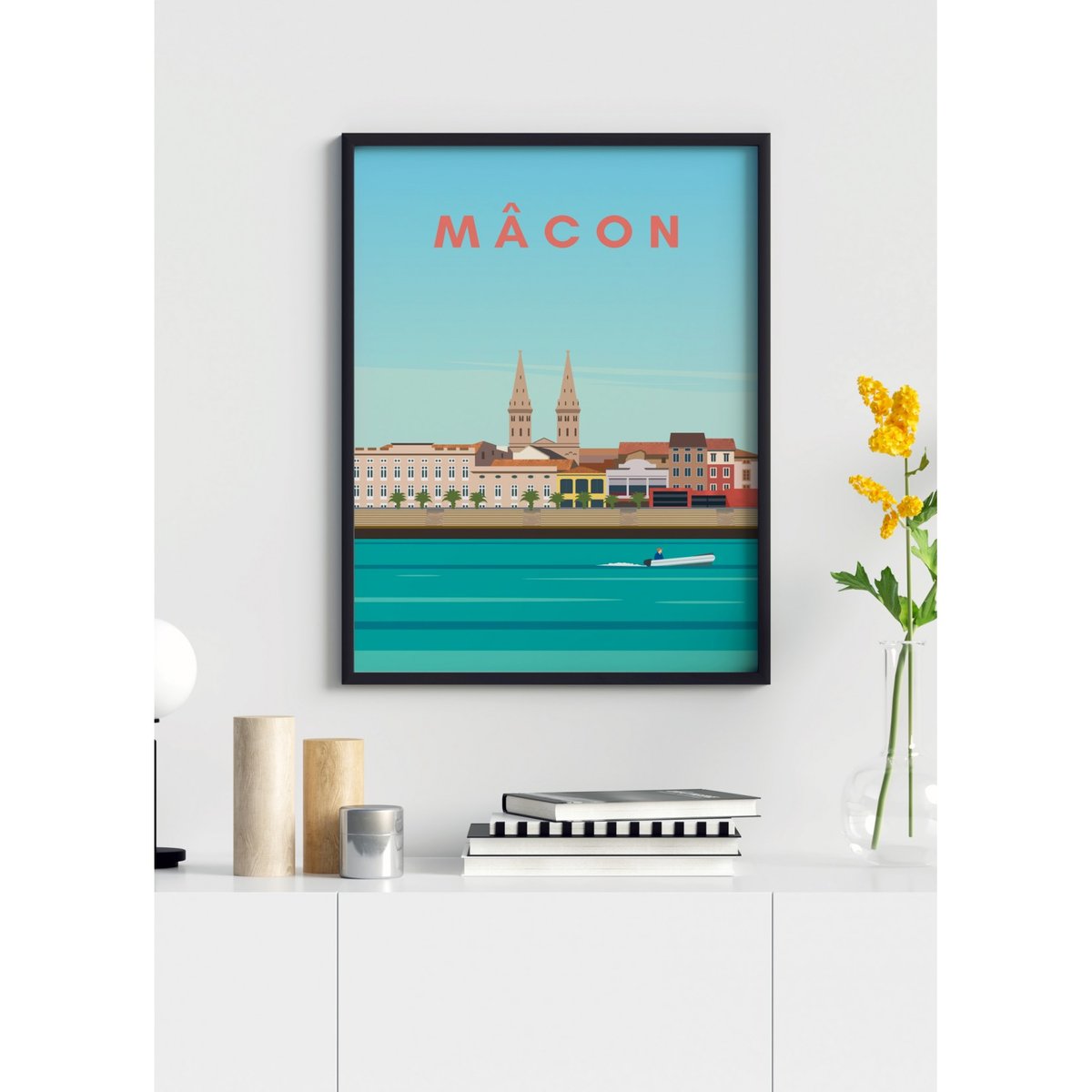 Affiche ville Mâcon blanc, L'AFFICHERIE