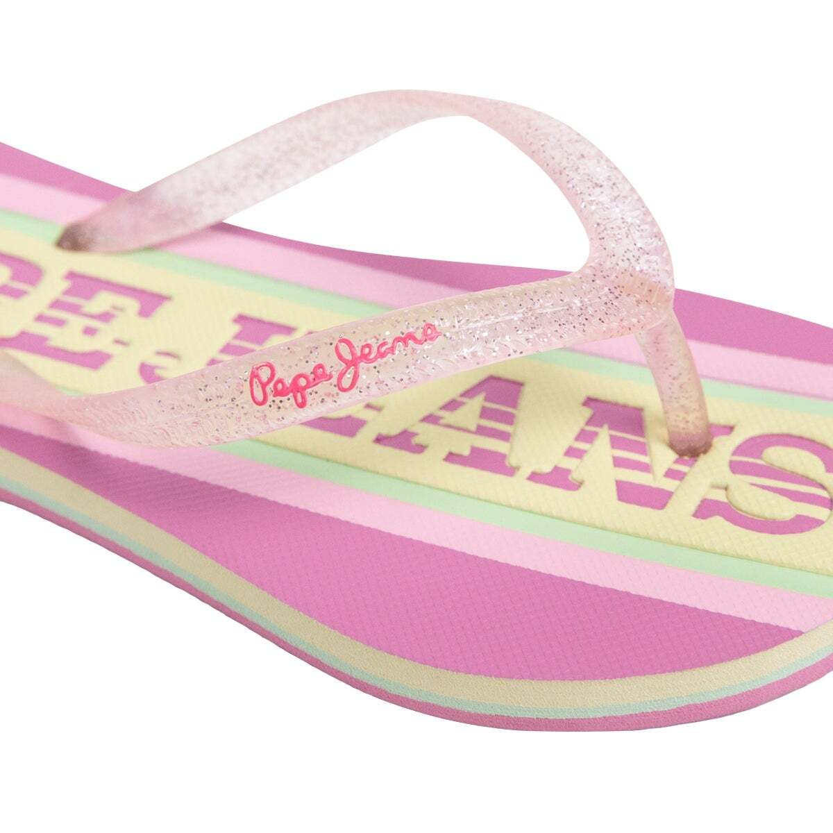 Tongs De Plage Avec Détails Paillettés fuchsia, PEPE JEANS