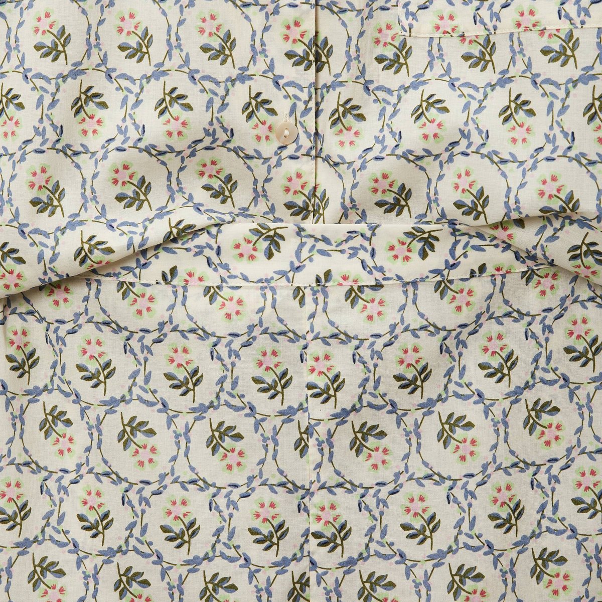 Pyjashort manches courtes imprimé en coton BIO GOTS butter cream, MONOPRIX