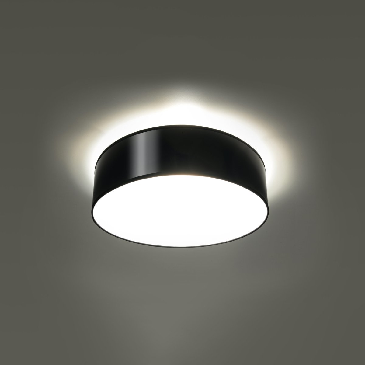 Plafonnier PVC Noir E27 2 Arena noir, EDEN