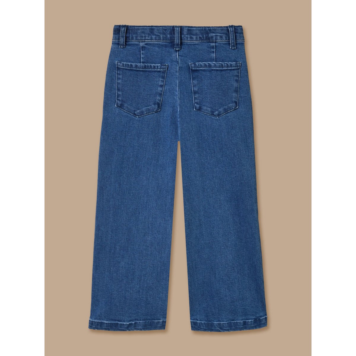 Pantalon large en denim denim bleu, CYRILLUS
