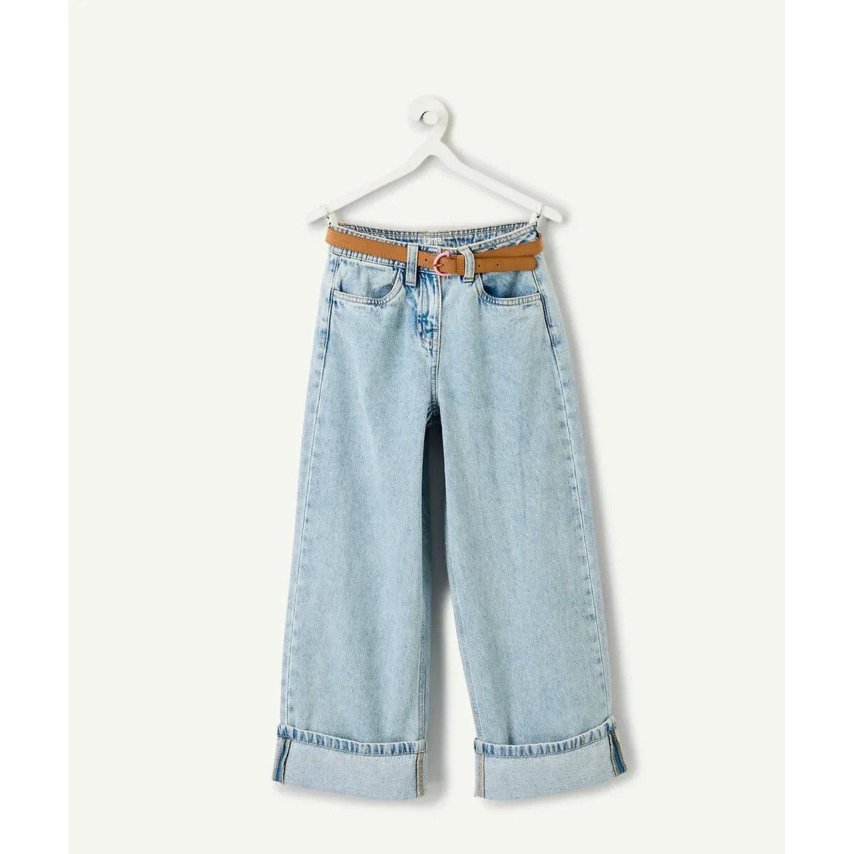 Jean large bleu denim, TAPE A L'OEIL