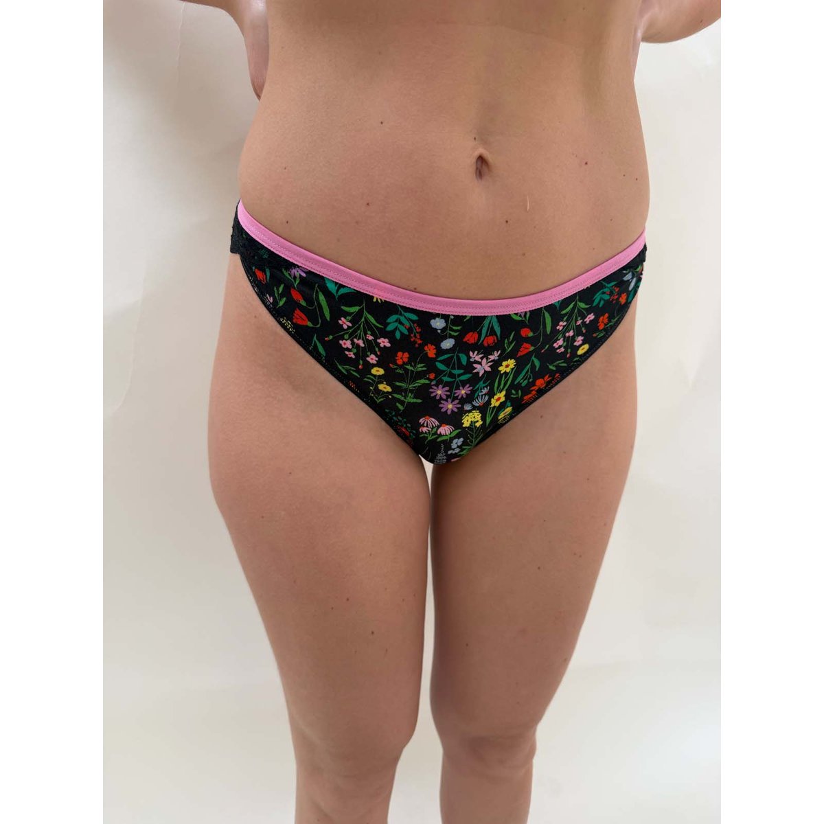 Culotte bi-matière imprimé noir et rose, WE ARE JOLIES