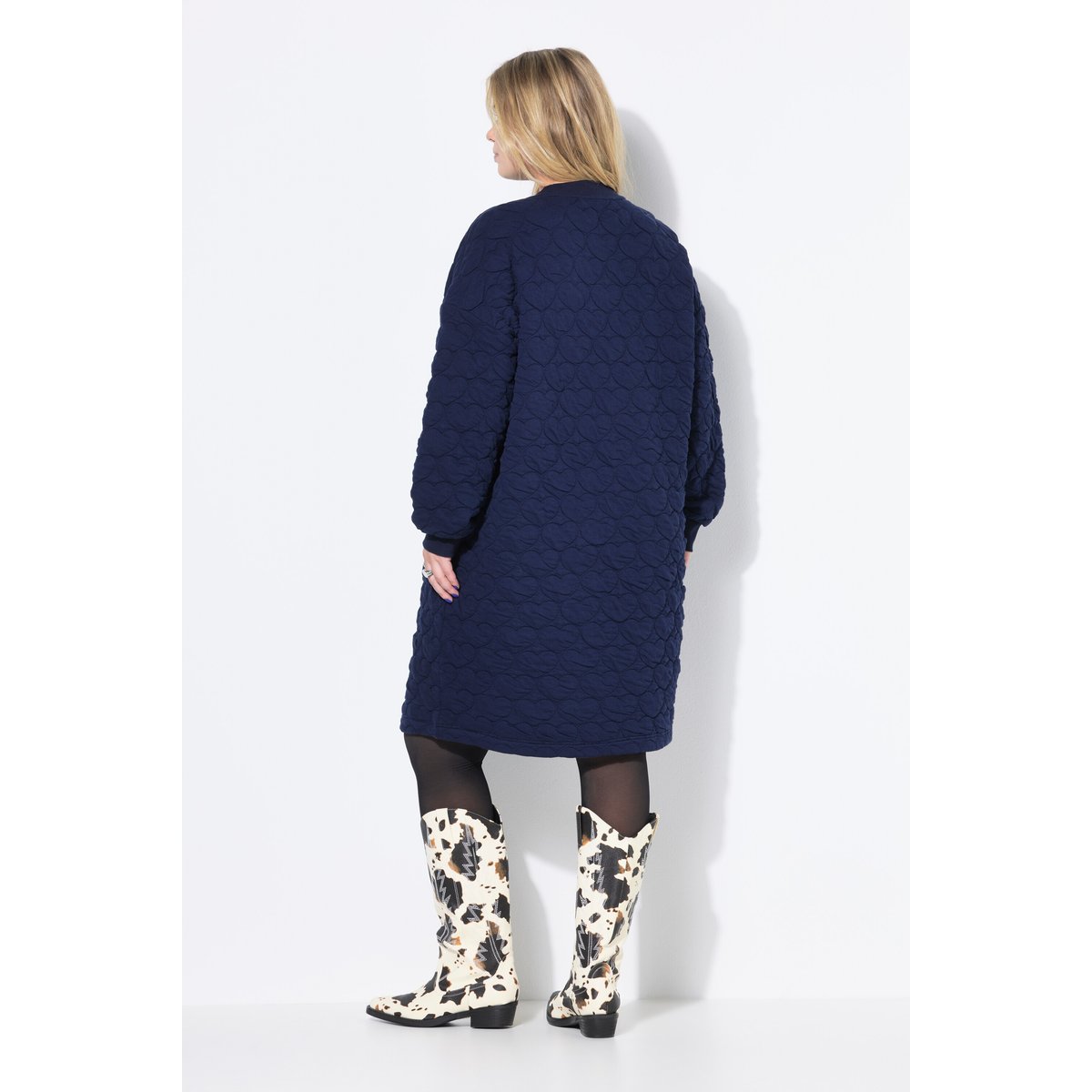 Robe mini en molleton, coupe oversize marine, STUDIO UNTOLD