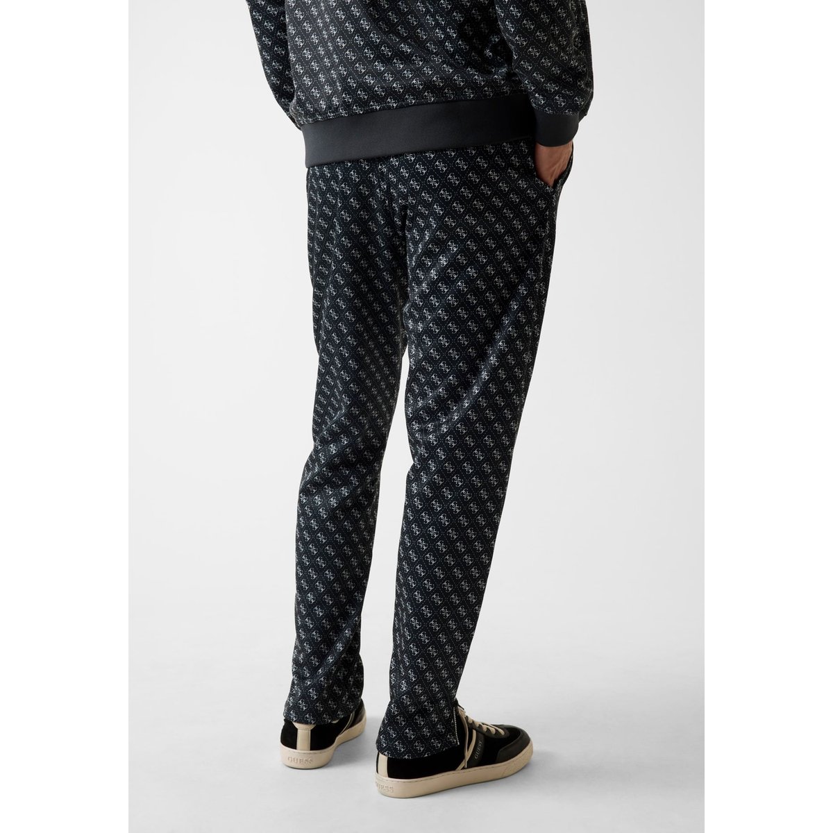Pantalon À Jambe Droite noir multi, GUESS